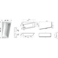 Панель Ravak 10° 160 L/R (CZ83100A00/CZ84100A00)