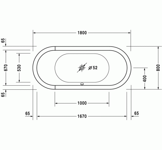 Ванна свободностоящая Duravit STARCK 180x80 см с ножками и панелью, акриловая (700010000000000)