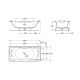 Прямоугольная акриловая ванна Roca BeCool с ручками и сифоном 190x110 (A247989001)