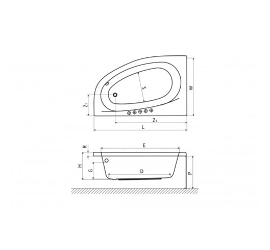 Ванная Акриловая Угловая Excellent Kameleon Левая 1700X1100 (Waex.kml17Wh)