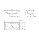 Прямокутна акрилова ванна Roca BeCool з ручками та сифоном 180x90 (A248013001)
