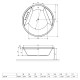 Ванная Radaway Meteora Ø160 +ножки (WA1-39-160U)