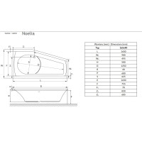 Ванна Radaway Noelia 165x90 P з ніжками + сифон R135L (WA1-49-165x090P)