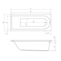 Ванная Radaway Nea 150x70 + ножки (WA1-02-150x070U)