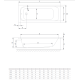 Ванная Radaway Mia 180x75 с ножками + сифон R135L (WA1-50-180x075)