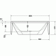 Ванна вільностояча Duravit XViu 180x80 см з металевою рамою шампанське матове , акрил (700443000B10000)