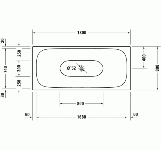 Ванна вільностояча Duravit XViu 180x80 см з металевою рамою шампанське матове , акрил (700443000B10000)