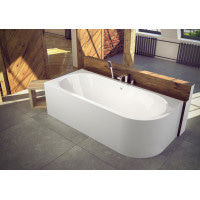 Ванна акриловая асимметричная Besco Avita 170 левая 170x75 без ножек