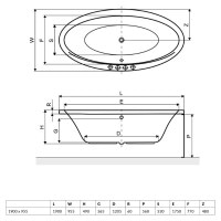 Ванна акриловая Excellent Lumina 1900x955 цвет белый (WAEX.LUM19WH)