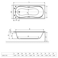 Ванна Акрилова Прямокутна 1700X750 Excellent Clesis (Waex.cll17Whc)