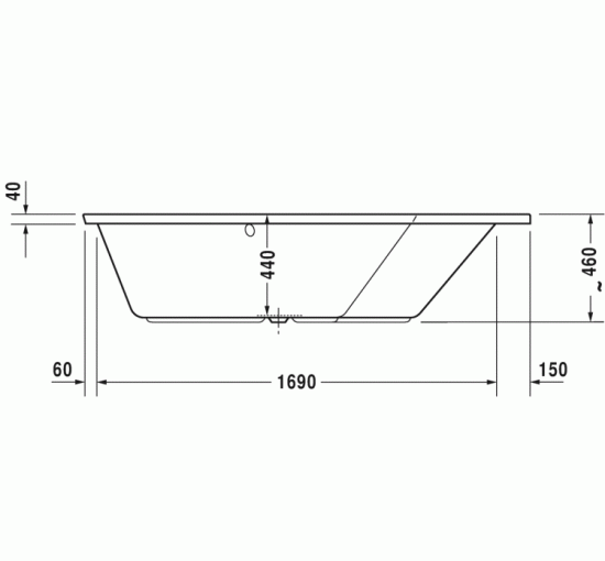 Ванна кутова Duravit PAIOVA 5 права 190x140 см (700393000000000) вбудована