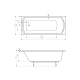 Ванна акриловая Roca Linea XL 170x75 (A24T050000)