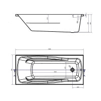 Ванна Cersanit Lana 160x70 прямоугольная