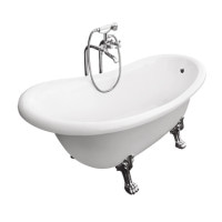 Ванна Besco Otylia 160 160x77 без перелива ножки хром