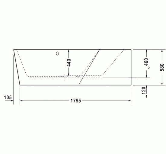 Ванная угловая Duravit PAIOVA 5 правая 190x140 см на раме с панелью (700397000000000)