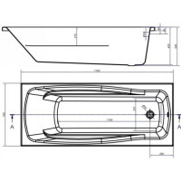Ванна Cersanit Lana 170x70 прямоугольная