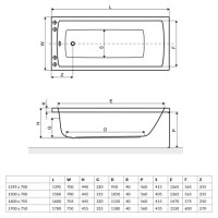 Ванна Акрилова Прямокутна Excellent Aquaria 1600X705 (Waex.aqu16Wh)