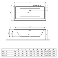 Ванная Акриловая Прямоугольная Excellent Pryzmat Slim 1700Х750 (Waex.pry17Whs-Bn)