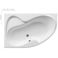 Ванна Ravak Rosa II 170x105 левая (C221000000)