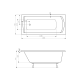 Ванна акрилова Roca Linea 160x70 (A24T018000)