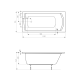 Ванна акриловая Roca Linea 150x70 (A24T010000)