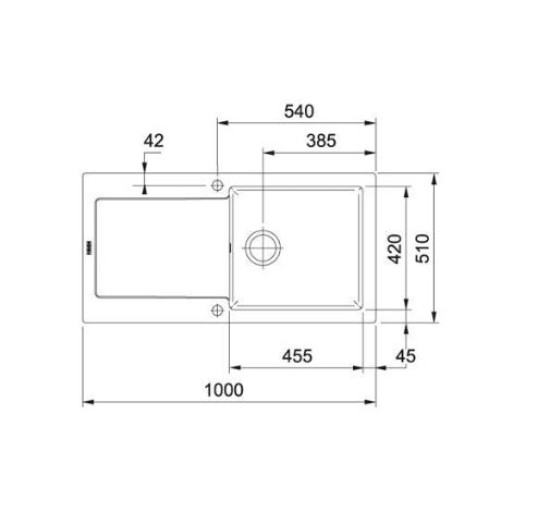 Кухонная мойка Franke Mythos MRK 611-100 (124.0335.696) керамическая - врезная - оборотная - цвет Кремовый