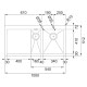Кухонная мойка Franke Planar PPX 251 TL (127.0203.468) нержавеющая сталь - монтаж врезной или в уровень со столешницей - крыло слева - полированная