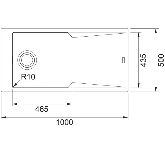 Кухонна мийка Franke FX FXG 611-100 (114.0517.152) гранітна - врізна - оборотна - колір Онікс