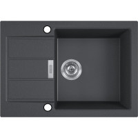 Кухонна мийка Franke Sirius 2.0 S2D 611-62 Slim (143.0631.535) з тектонайта - врізна - оборотна - колір Чорний (2 отвори)