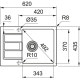 Кухонна мийка Franke Sirius 2.0 S2D 611-62 Slim (143.0631.535) з тектонайта - врізна - оборотна - колір Чорний (2 отвори)