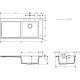 Кухонная мойка Hansgrohe S5110-F450 1050х510 полка справа Stonegrey (43330290)