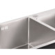 Набор 4 в 1 Qtap кухонная мойка с двумя чашами S7843 2.7/1.0 мм Satin + смеситель + сушка + дозатор для моющего средства