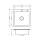 Кухонная мойка Lidz H5050G 3.0/0.8 мм Brush Grey (LDH5050GPVD3008)