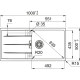 Кухонная мойка Franke Centro CNG 611-100 (114.0630.444) гранитная - врезная - оборотная - цвет Черный матовый