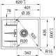 Кухонная мойка Franke Centro CNG 611-62 (114.0630.423) гранитная - врезная - оборотная - цвет Оникс