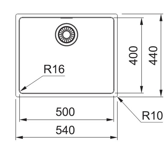 Кухонная мойка Franke Maris MRX 210-50 (127.0543.999/127.0598.747) нержавеющая сталь - монтаж врезной, в уровень либо под столешницу - полированная