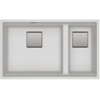 Кухонная мойка Franke KUBUS 2 KNG 120 (125.0517.124) гранитная - монтаж под столешницу - цвет Белый - (коландер и коврик Rollmat в комплекте)