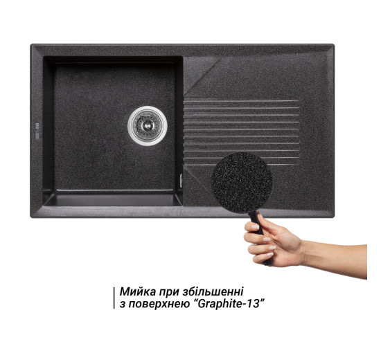 Кухонная мойка Lidz 860х500/240 GRF-13 (LIDZGRF13860500240)