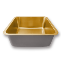 Золотая мойка для кухни из нержавейки 45 см в столешницу Nett NG-4643