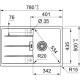 Кухонная мойка Franke Centro CNG 611-78 (114.0630.424) гранитная - врезная - оборотная - цвет Сахара