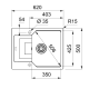 Кухонная мойка Franke Urban UBG 611-62 (114.0574.952) гранитная - врезная - оборотная - цвет Оникс - (пластиковый коландер в комлекте)