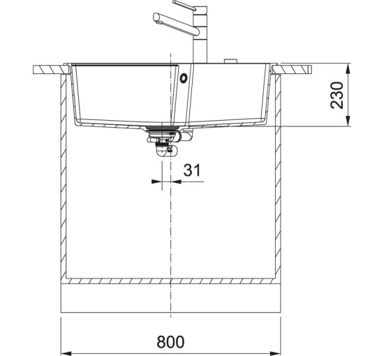 Кухонная мойка Franke Urban UBG 610-78 (114.0574.960) гранитная - врезная - цвет Оникс - (пластиковый коландер в комлекте)