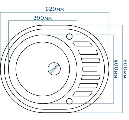 Кухонная мойка Romzha Elegancia 62 Seda (602)