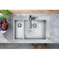 Кухонна мийка Hansgrohe C71-F655-04 755х500 Сombi зі змішувачем на дві чаші 180/450 (43210800) Stainless Steel