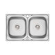 Кухонна мийка з двома чашами Lidz 7948 0,8 мм Micro Decor (LIDZ7948MDEC08)