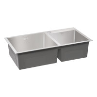 Кухонна мийка з двома чашами Qtap S7843 2.7/1.0 мм Satin (QTS784310)