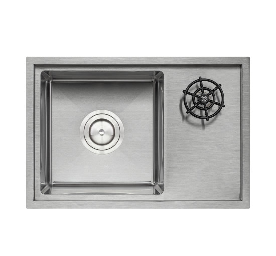 Кухонна мийка з кришкою та омивачем Qtap DC5638 3.0/1.2 мм Satin (QTDC56383012)