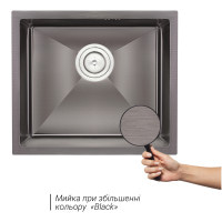 Кухонна мийка Qtap D4843BL 2.7/1.0 мм Black (QTD4843BLPVD2710)