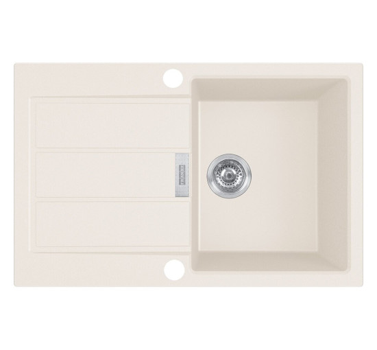 Кухонная мойка Franke Sirius 2.0 S2D 611-78 (143.0621.333) из тектонайта - врезная - оборотная - цвет Маскарпоне (2 отверстия)