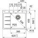 Кухонна мийка Franke Centro CNG 611-62 TL (114.0630.457) гранітна - врізна - крило праворуч - колір Білий